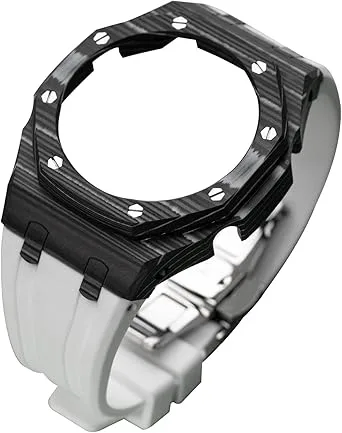 3: e kolfiberfodral för GA2100 2110 Gen3 Gen4 Modification Kit Luxury Protective Rubber Sports Band Butterfly Buckle
