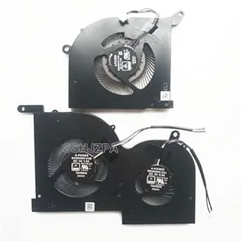 GSHJZPA CPU + GPU Kylfläkt för MSI GS66 Stealth 10UH 10UE 10UG 10UHZ 10UGZ MS-16V3