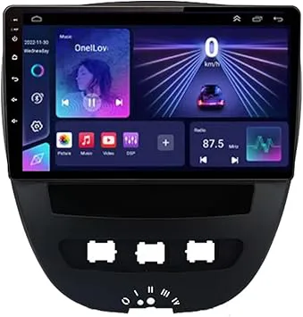Android 14 9 Tums Pekskärmsradio För Peugeot 107 Toyota Aygo Citroen C1 2005-2014