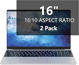 Koelaa 2-pack 16 tums bärbar dator privat skärmskydd för 16:10 widescreen display, laptop integritetsfilmfilter allround anti-pepping blått ljus bländning laptopskydd – 16 (16:10)