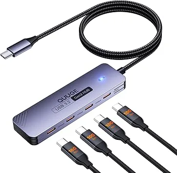 USB C-hubb 10 Gbps med 4 × USB-C 3.2 Gen 2-portar