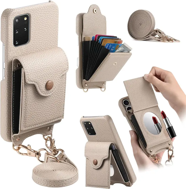Fodral för Samsung Galaxy S23 Plus, Flip plånboksfodral i PU-läder