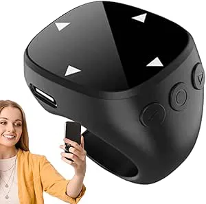 Dgayaeic Scroll Ring,Trådlös Fingerrulle med Touch |