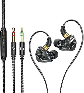 LearnLyrics In-Ear Wired-hörlurar: Ljudisolerande stereohörlurar med mikrofon