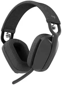 Logitech Zone Vibe trådlösa Bluetooth-hörlurar med brusreducerande mikrofon, certifieras för Microsoft Teams via inbyggd Bluetooth, Mac/PC