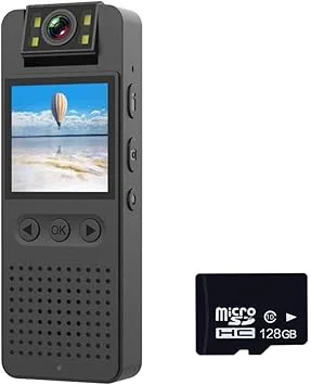 Bärbar DV-kamera 1080P HD Infraröd Night Vision CS06 Minikamera med LED-skärm Liten videokamera Cam Bike Camera