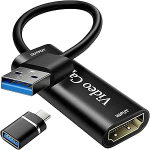 VIXLW Video Capture Card 4K HDMI till USB Capture Card