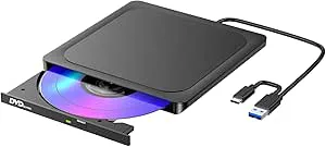 Extern DVD-läsare med borstad metallfinish USB 3.0