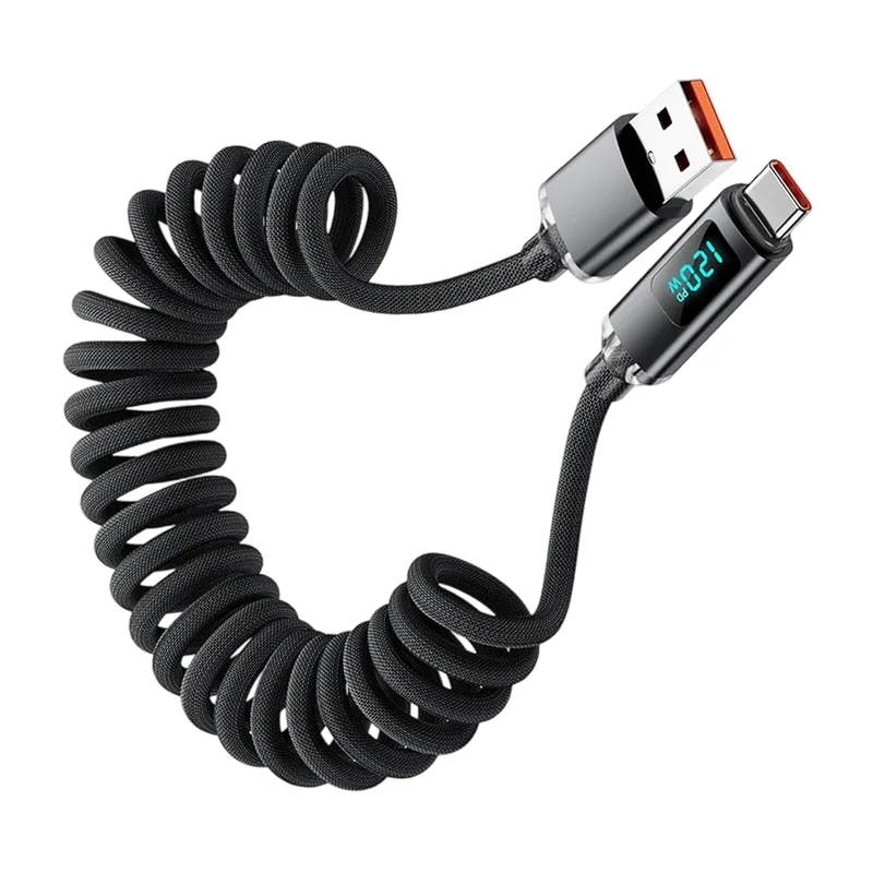USB C snabbladdningskabel, motståndskraftig 120 W laddningskabel, 1 meter display USB C för bärbar dator surfplatta skola företag hemmabruk
