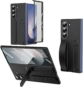 XIMAND för Samsung Galaxy Z Fold 7 skyddsfodral med armbandsstativ