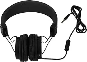 XUMIUZIY Headset med Mikrofon Trådbunden Hopfällbara Stereohörlurar