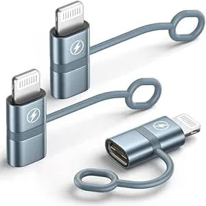 3-pack USB C till Lightning-adapter stöder 36 W snabbladdning och dataöverföring USB C till iPhone-adapter för Apple-laddare, typ C hona till Lightnin