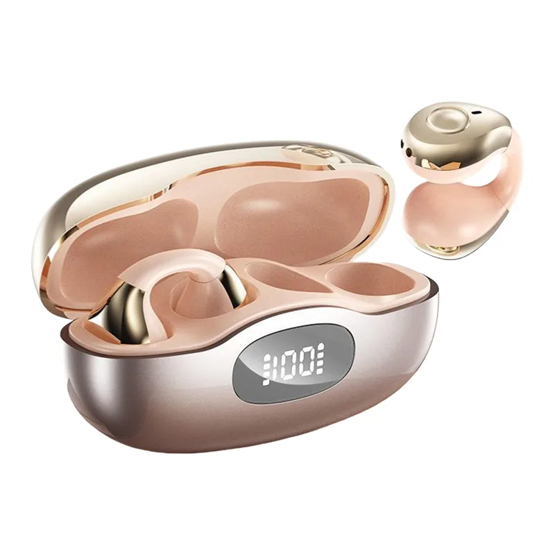Generic trådlösa öronclip-hörlurar, rosa