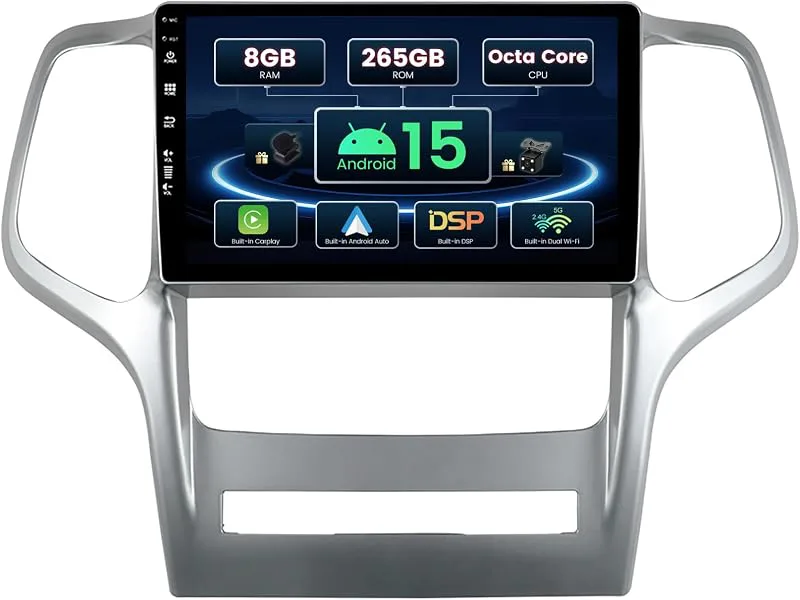 SXAUTO |8G+256G|Android 14 IPS bilradio för Jeep Grand Cherokee WK2 (2008–2013)