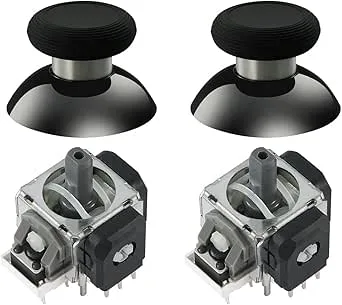 GuliKit TMR magnetisk joystick-ersättningskit för PS5 DualSense/DualSense kantkontroller, anti-drift elektromagnetisk stav reparationsmodul med tumspakskåpor, lödning krävs