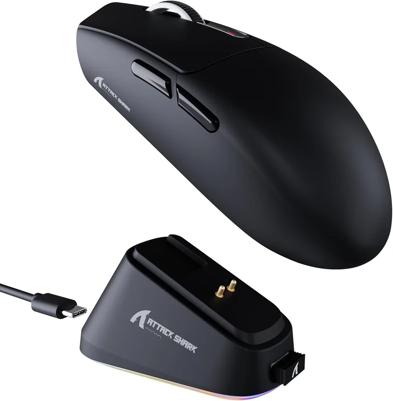 ATTACK SHARK G3PRO Trådlös Spelmus med Magnetisk Laddningsdocka