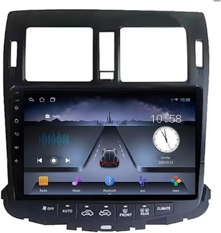 Android 15 Bilspelare Radio 9 Tums Pekskärm Multimedia För Toyota Crown 2010-2013