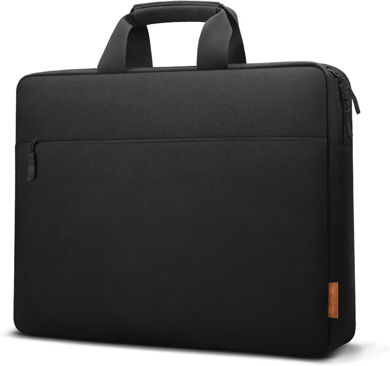ZYB Laptopväska fodral 14 15,6 16 17 17,3 tum, vattentät laptop messenger med axelrem dator affärsportfölj, Svart (ingen axelrem), 15-15.6 16 Inch/Mac 16 M4 M3 M2 M1