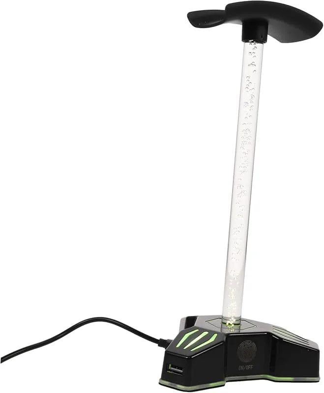 Ciieeo Headset Ställ med LED Kanal Hörlursförvaring USB Hub Design