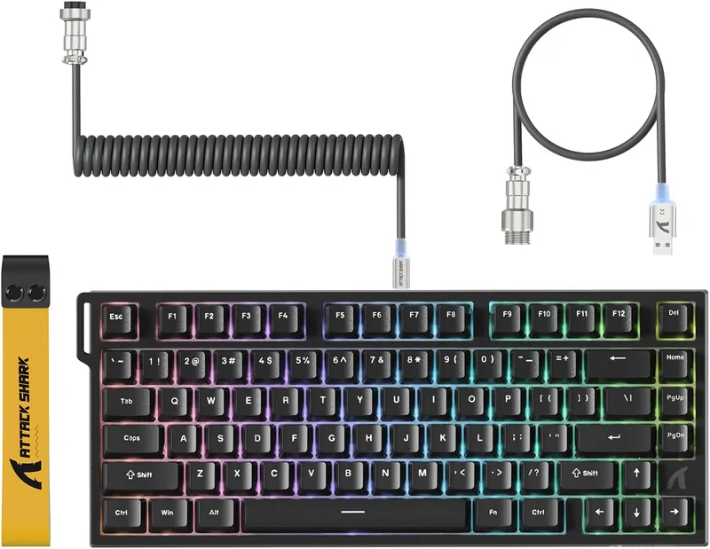 ATTACK SHARK R82 HE 75% Trådbunden Gamingtangentbord med