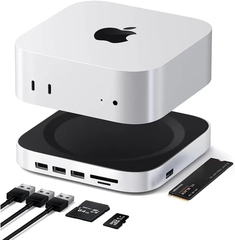 BKELHS Mac mini M4 Hub & Stand with NVMe SSD Enclosure