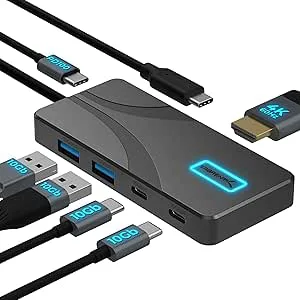 SABRENT USB Type-C 5-portars hubb med 10 Gbps USB 3.2-portar