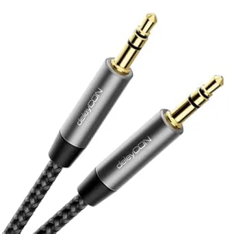 deleyCON 5m Nylon 3,5mm Jack Ljud Stereo