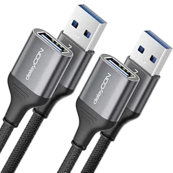 deleyCON 2x 0,5m USB 3.0 Förlängningskabel 5Gbps