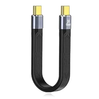 USB C-kabel [5 tum], USB C till USB C kort kabel, stöder PD snabbladdning, 10 Gbps dataöverföring, kompatibel med Thunderbolt 4/3, iPhone 16/15, iPad,