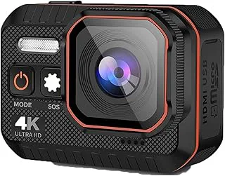 4K Action Camera HD Med Fjärrkontrollskärm Vattentät Sportkamera Drive Recorder Sportkamera Hjälm Snorkling Action Cam