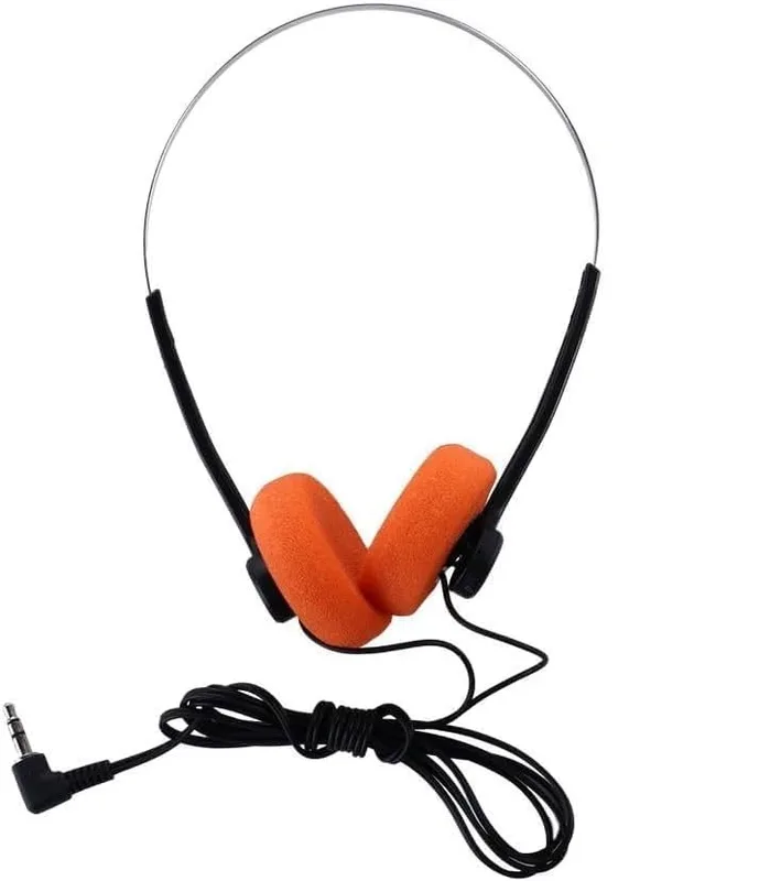 Tnyvm retro on-ear-hörlurar, trådbundna, orange