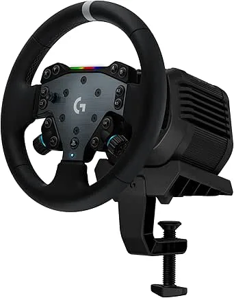 Logitech G RS50 System, rattutrustning för simracing i tre delar – RS50 Wheel Base med 8 Nm direktdrift, RS Wheel Hub med 13 knappar och RS Round Wheel på 28 cm – för PS5/PS4/PC
