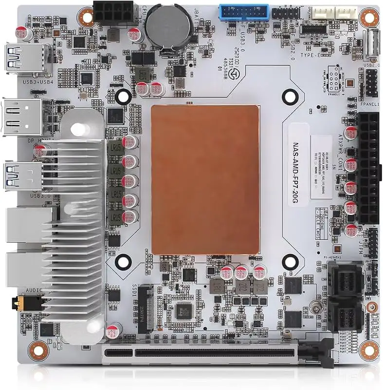 N7 NAS moderkort Ryzen 7 8845HS 8-bay, RJ45 10 GBE LAN, ITX moderkort PCIE x 16 platser, minidatorbräda 2 x NVMe(PCIe4.0