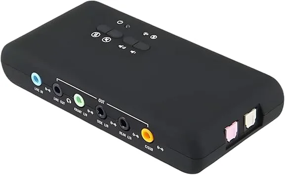 USB externt ljudkort 7.1 8 kanal USB Soundbox stereo Audio Adapter Externt Sound Card 12 Mbps för PC bärbar dator