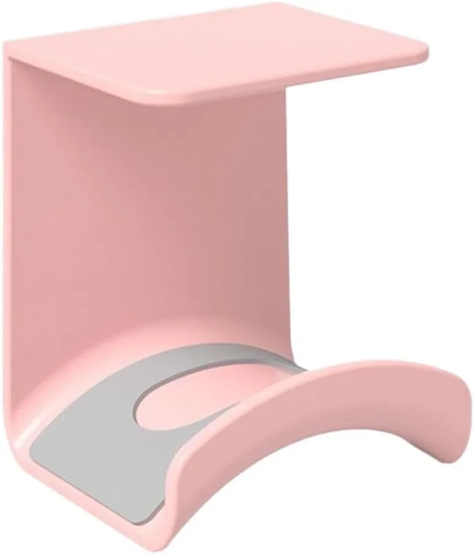 Universellt hörlursstativ självhäftande plast väggmontering hängare under skrivbord headset ställ hållare stöd för spel hörlurar fäste (rosa under skr
