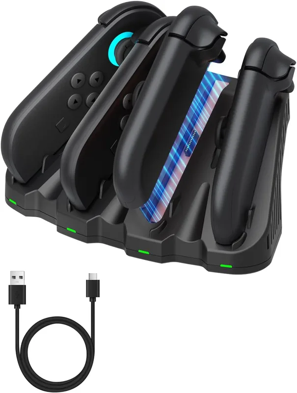 CHARM FOCUS Laddningsdocka för 2025 Nintendo Switch 2 JoyCon