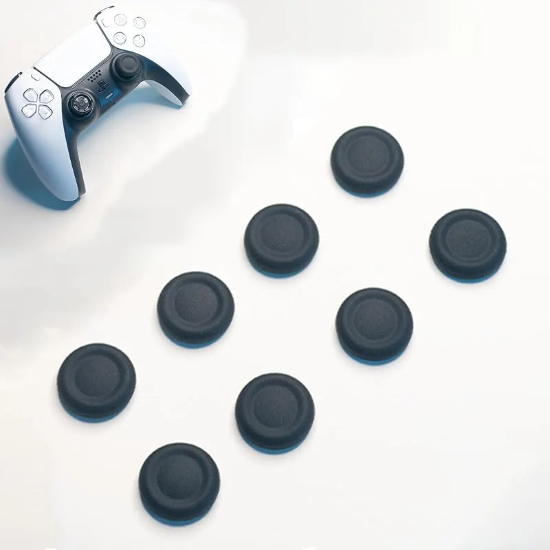 8 stycken joybroderilkåpor med tumgrepp, tumhandtag, kompatibel med PS5/PS4-kontroller