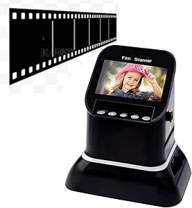 Film- och diabildsskanner med stor 4,3-tums LCD-skärm, negativ och diabilder till högupplösta 22 MP JPEG-digitalfoton, stöder förhandsgranskning, upps