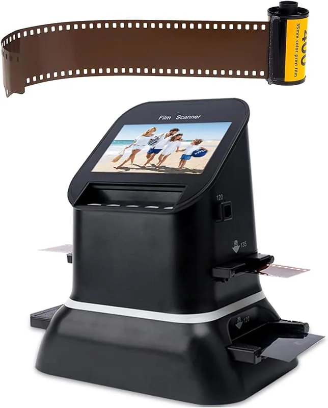 Digital film- och diabildsskanner, filmdigitaliseringskonverterare, stöder 5 filmformat, 120 hög upplösning, digital konverterare 1080p till 35 mm, 13