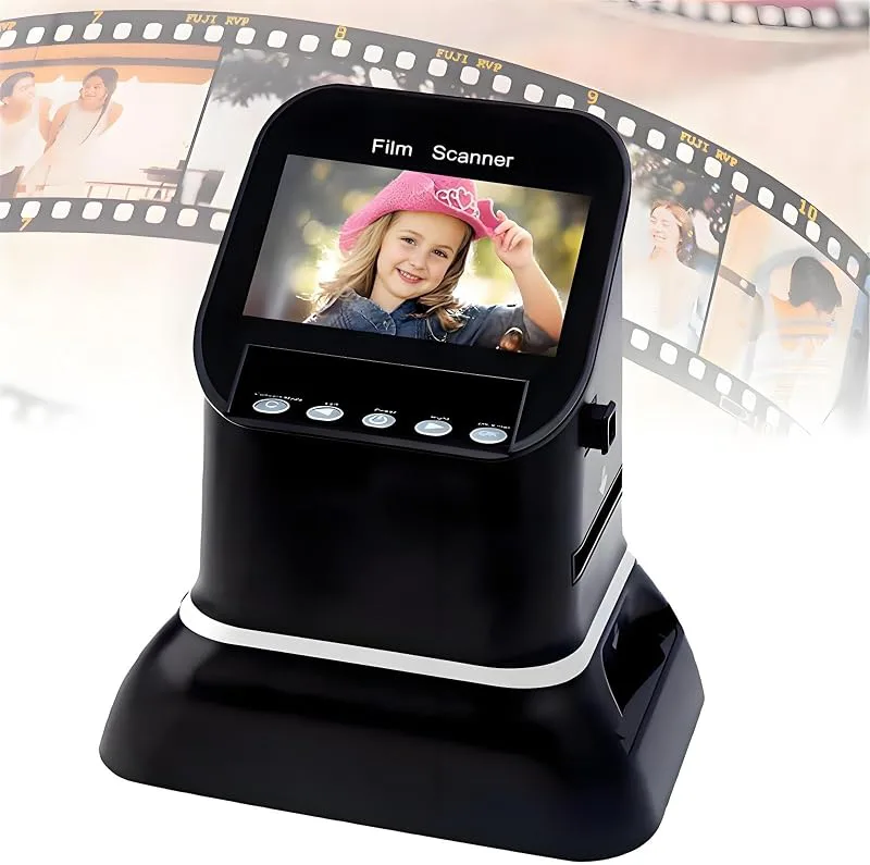 Dia- och negativskannrar, högupplöst 120-filmskanner, 22 megapixlar dia-negativfotoskanner, digital 35 mm 135 126 127KPK-filmkonverterare med 4,3" LCD