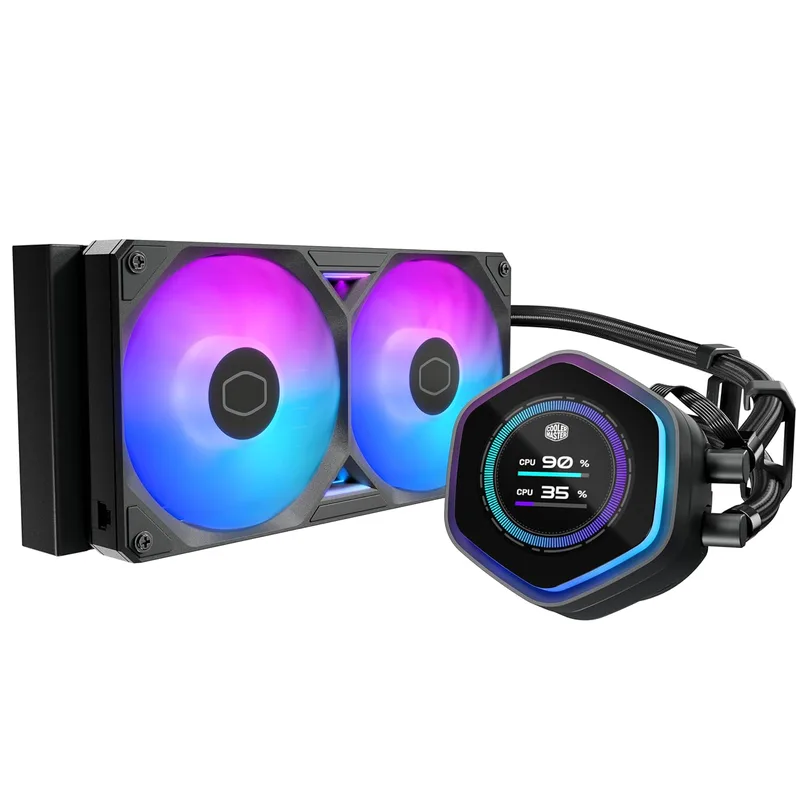 Cooler Master ML 240 Atmos II LCD ARGB LCD ARGB CPU Liquid Cooler Black