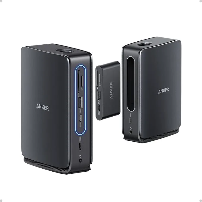 Anker Nano Laptop Dock, Integrated Hub, 13-in-1 USB-C Triple Display (2 x HDMI, 1 x DP), 10 Gbps USB-C, 3 x USB-A, Audio, SD/TF, Ethernet, Up to 100 W