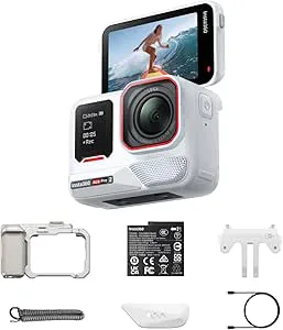 Insta360 Ace Pro 2 Arctic White Limited Edition – Xplorer-paket månsken silver 8K kamera samkonstruerad med Leica, 1/1,3 tum sensor, dubbel AI-chip, ledande svagt ljus, enkelt batteri
