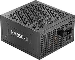 CORSAIR RM850x SHIFT fullt modulärt ATX-nätaggregat – inbyggd 12V-2x6-kabel, ATX 3.1 & PCIe 5.1-kompatibelt, fläkthastighetskontrollknapp, japanska kondensatorer – Gold-klassificerat – Svart
