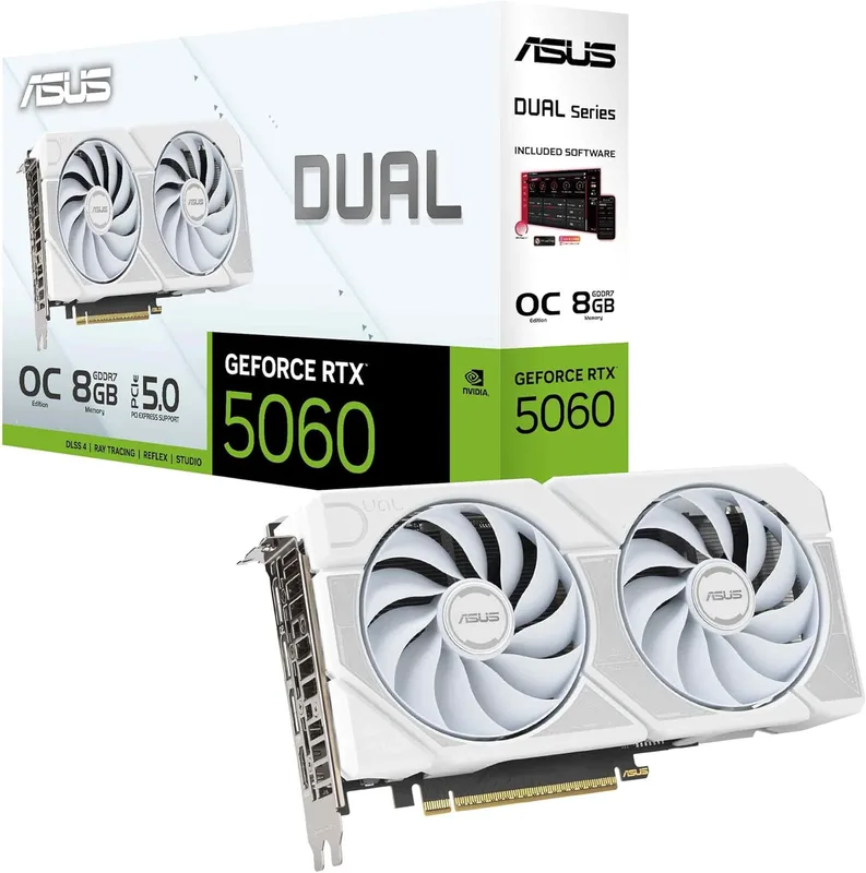 ASUS Dual GeForce RTX 5060 Ti 16 GB Vit Edition