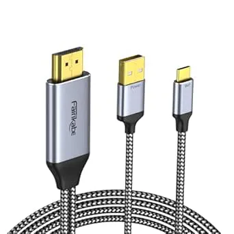 HDMI till USB C-kabel 4K60Hz 3,2 m, HDMI-källa till USB C-skärmadapter, kompatibel med Xreal Air, Xreal One, Nreal, RayNeo, Rokid AR-glasögon, Steam Deck Dock, PS5, Xbox, bärbar skärm