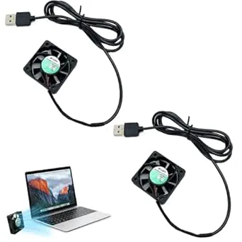 TASSFROO 2 st 40 x 40 x 10 mm DC 5 V USB minikylfläkt med trådar
