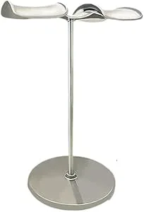 Plast dubbel hörlurshållare fäste dubbel hängare krok hörlurar stativ skrivbord montering för spelheadset (silver)
