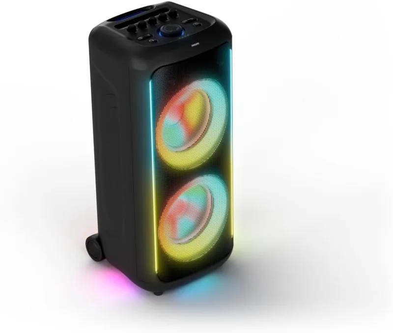 Philips TAX5000E Bluetooth Party Speaker 200W Max, bass+, Lightshow, 14 Hours Battery, TWS & Auracast, Microphone/Guitar