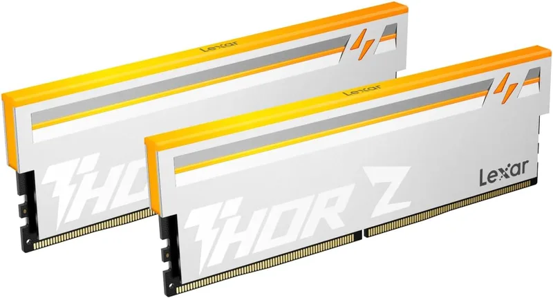 Lexar THOR Z-serien RGB DDR5 RAM 32 GB kit (2 x 16 GB) 6 000 MHz, DRAM 288-stifts UDIMM stationär PC högpresterande spel